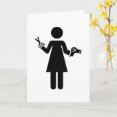 Carte Symbole coiffeur (Fleur jaune)