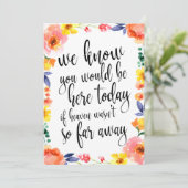 Carte Symbole commémoratif abordable pour mariage floral (Debout devant)