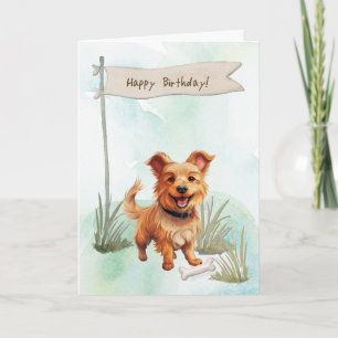 Carte Symbole d'anniversaire de la race australienne Ter