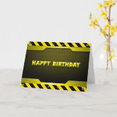 Carte Symbole d'anniversaire de service lourd (Fleur jaune)