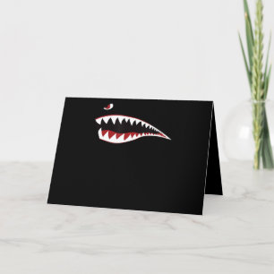 Carte Symbole d'art de la bouche de requin - Cadeau pour