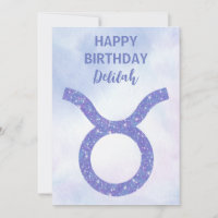 SYMBOLE D'Astrologie Taurus Cute Personalisé Viole