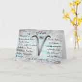 Carte SYMBOLE D'Astrologie Zodiaque Horoscope Aries (Fleur jaune)