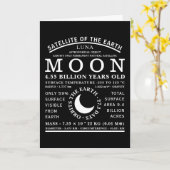 Carte Symbole d'astronomie détaillé de la lune (Fleur jaune)