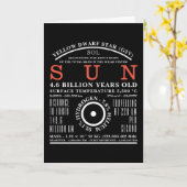 Carte Symbole d'astronomie détaillée du soleil (Fleur jaune)