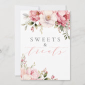 Carte SYMBOLE DE Baby shower Floral Rose Élégant (Devant)