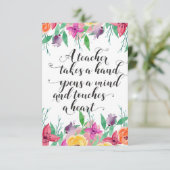 Carte Symbole de bienvenue de l'enseignant Enseignant re (Debout devant)