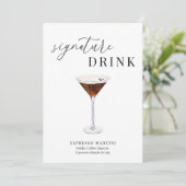 Carte Symbole de boisson moderne Elegant (Debout devant)