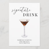 Carte Symbole de boisson moderne Elegant (Devant)