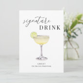 Carte Symbole de boisson moderne Elegant (Debout devant)