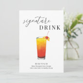 Carte Symbole de boisson moderne Elegant (Debout devant)