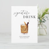 Carte Symbole de boisson moderne Elegant (Debout devant)