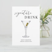 Carte Symbole de boisson moderne Elegant (Debout devant)
