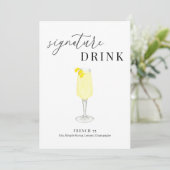 Carte Symbole de boisson moderne Elegant (Debout devant)