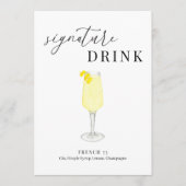 Carte Symbole de boisson moderne Elegant (Devant)