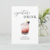 Carte Symbole de boisson moderne Elegant (Debout devant)