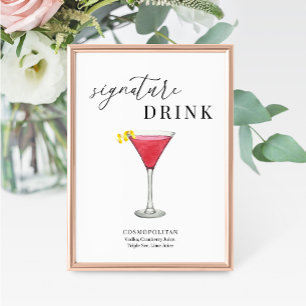Carte Symbole de boisson moderne Elegant