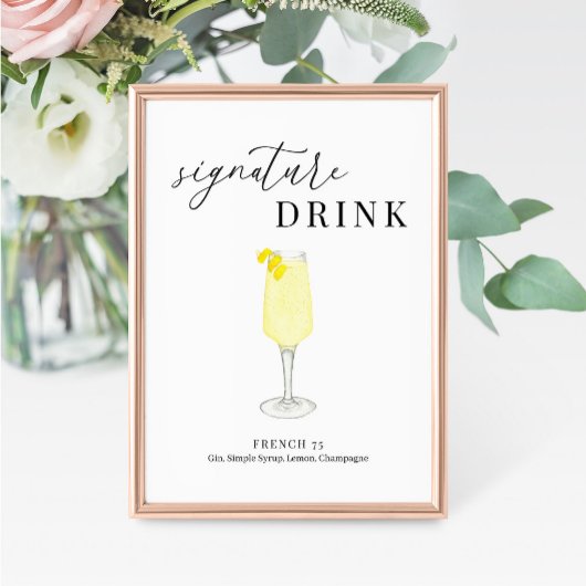 Carte Symbole de boisson moderne Elegant