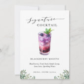 Carte Symbole de cocktail Blackberry Mojito Signature Bo (Dos)