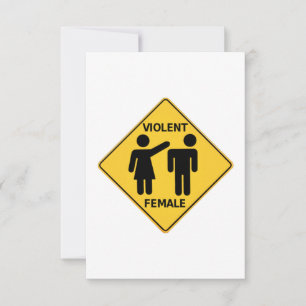 Carte Symbole de dessin animé féminin violent