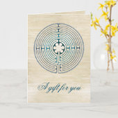 Carte Symbole de géométrie sacrée - Chartres Labyrinthe  (Fleur jaune)