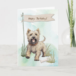 Carte Symbole de Glen of Imaal Terrier Dog Under Bird