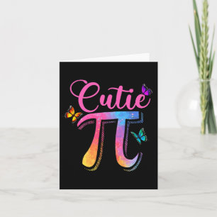 Carte Symbole de jour Cutie Pi Retro couleur papillon Pi