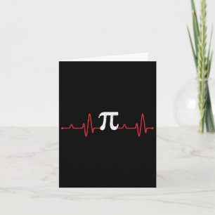Carte Symbole de jour Pi Heartbeat Math Lover Nurse Puls