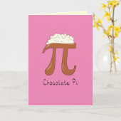Carte Symbole de la journée Pi Chocolat Math Enseignant (Fleur jaune)