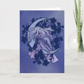 Carte Symbole de la lune violette déesse Wiccan Triple M (Devant)