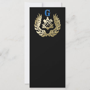 Carte Symbole de la maçonnerie d'or