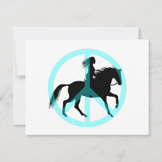 Carte symbole de la paix cool cavalier