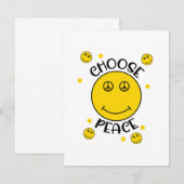 Carte Symbole de la paix face Emoji (Devant / Derrière)