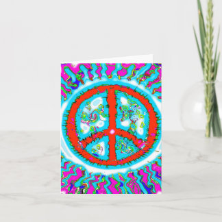 Carte SYMBOLE DE LA PAIX TRIppY Abstrait