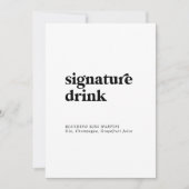 Carte Symbole de la signature de la typographie noire mo (Devant)