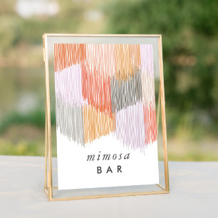 Carte Symbole de la table de la barre de Mimosa rose