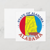 Carte Symbole de l'Alabama (Devant / Derrière)