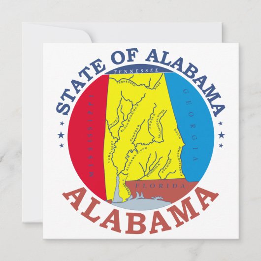 Carte Symbole de l'Alabama (Devant)
