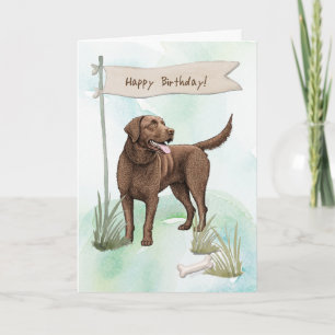 Carte Symbole de l'anniversaire du chien de recherche de