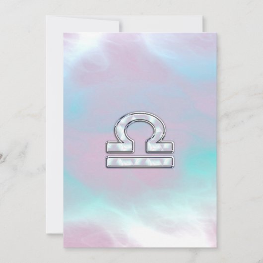 Carte Symbole de Libra Zodiac Mère de style perle (Devant)
