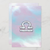 Carte Symbole de Libra Zodiac Mère de style perle (Devant / Derrière)