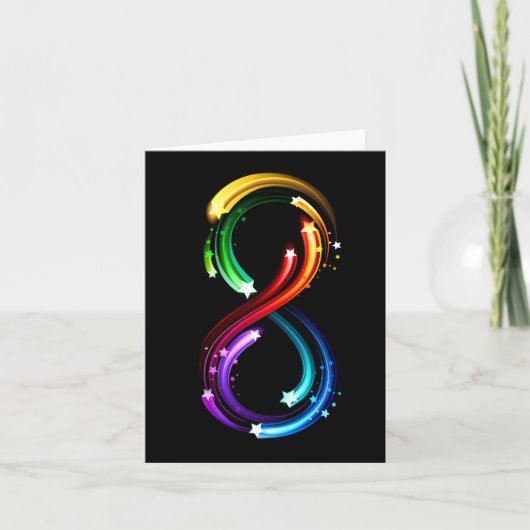 Carte Symbole de l'infini des comètes arc-en-ciel (Devant)