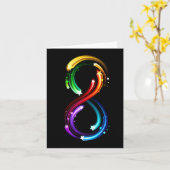 Carte Symbole de l'infini des comètes arc-en-ciel (Fleur jaune)