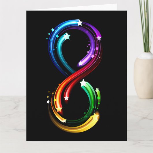 Carte Symbole de l'infini des comètes arc-en-ciel (Devant)