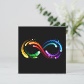 Carte Symbole de l'infini des comètes arc-en-ciel (Debout devant)