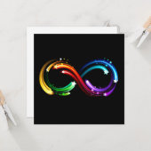Carte Symbole de l'infini des comètes arc-en-ciel (Devant/Arrière en situation)