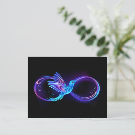 Carte Symbole de Neon Infinity par Glowing Hummingbird (Debout devant)