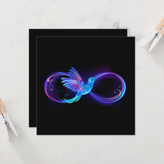 Carte Symbole de Neon Infinity par Glowing Hummingbird (Devant/Arrière en situation)