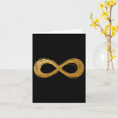 Carte Symbole de neurodiversité d'infini doré - Autisme (Fleur jaune)