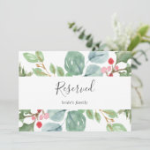 Carte Symbole de Noël Vert et Rouge Berry Réservé (Debout devant)